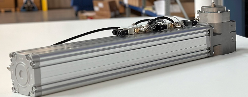 Univer ISO 15552 Zylinder mit Festelleinheit und Sensor Abfrage