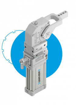 Pneumatischer Kniehebelspanner für Spann-, Greif- und Positionieraufgaben