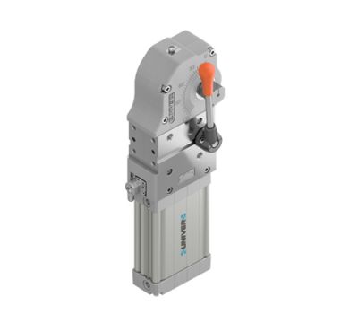 Pneumatischer Spanner | Pneumatikspanner | Kraftspanner mit Handhebel gemäß NAAMS UCBP80 UNICLAMP, Ø 80 mm