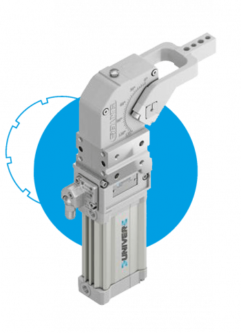 Pneumatischer Kniehebelspanner für Spann-, Greif- und Positionieraufgaben